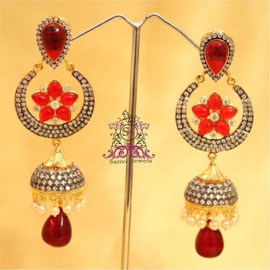 Ruby Victorian Dangler Jhumka
