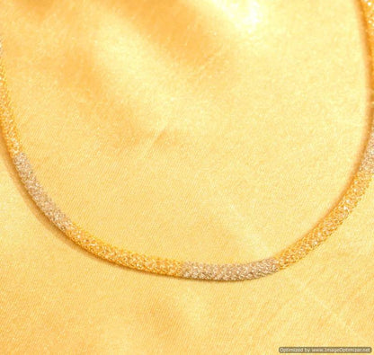 White & Gold Rhodium Plated Pendant Chain