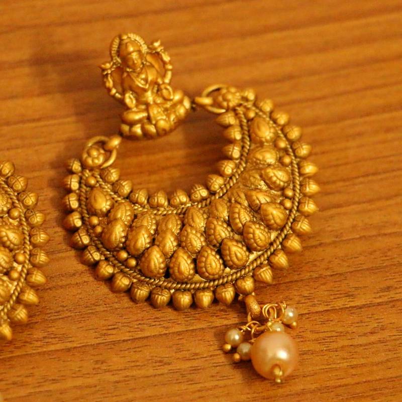 Gold Plated Rani Haar Design Earring Jhumka For Women