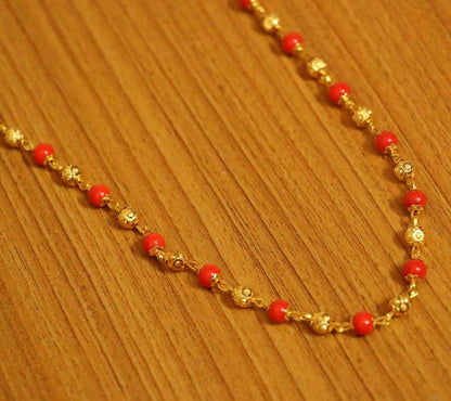 Orange necklaces