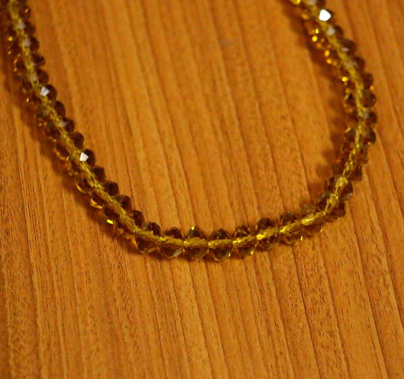 Yellow swarovski crystal necklaces