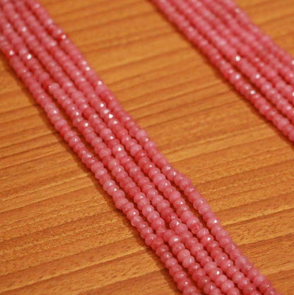 5 Line Pink Peach Colour Semi Precious Necklace