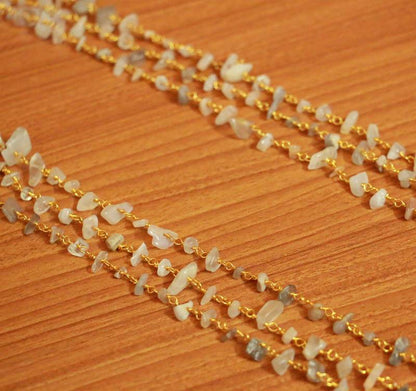3 Line Semi Prcious Quartz Necklace