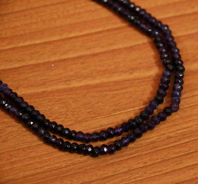 Long Purple Beaded Necklaces for Women, Handmade Jewelry for Women, Purple  Jewelry, Silver Bead Necklace With Purple Beads, Gift for Women - Etsy India