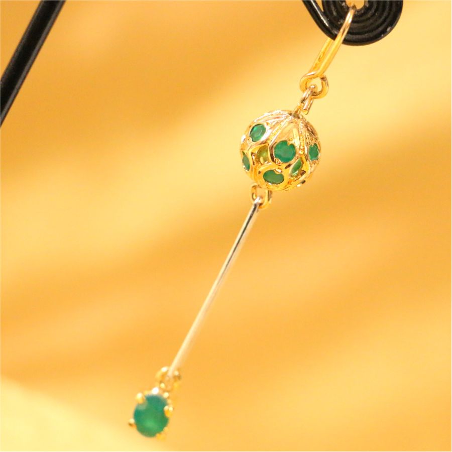 Beautiful green onyx dangler