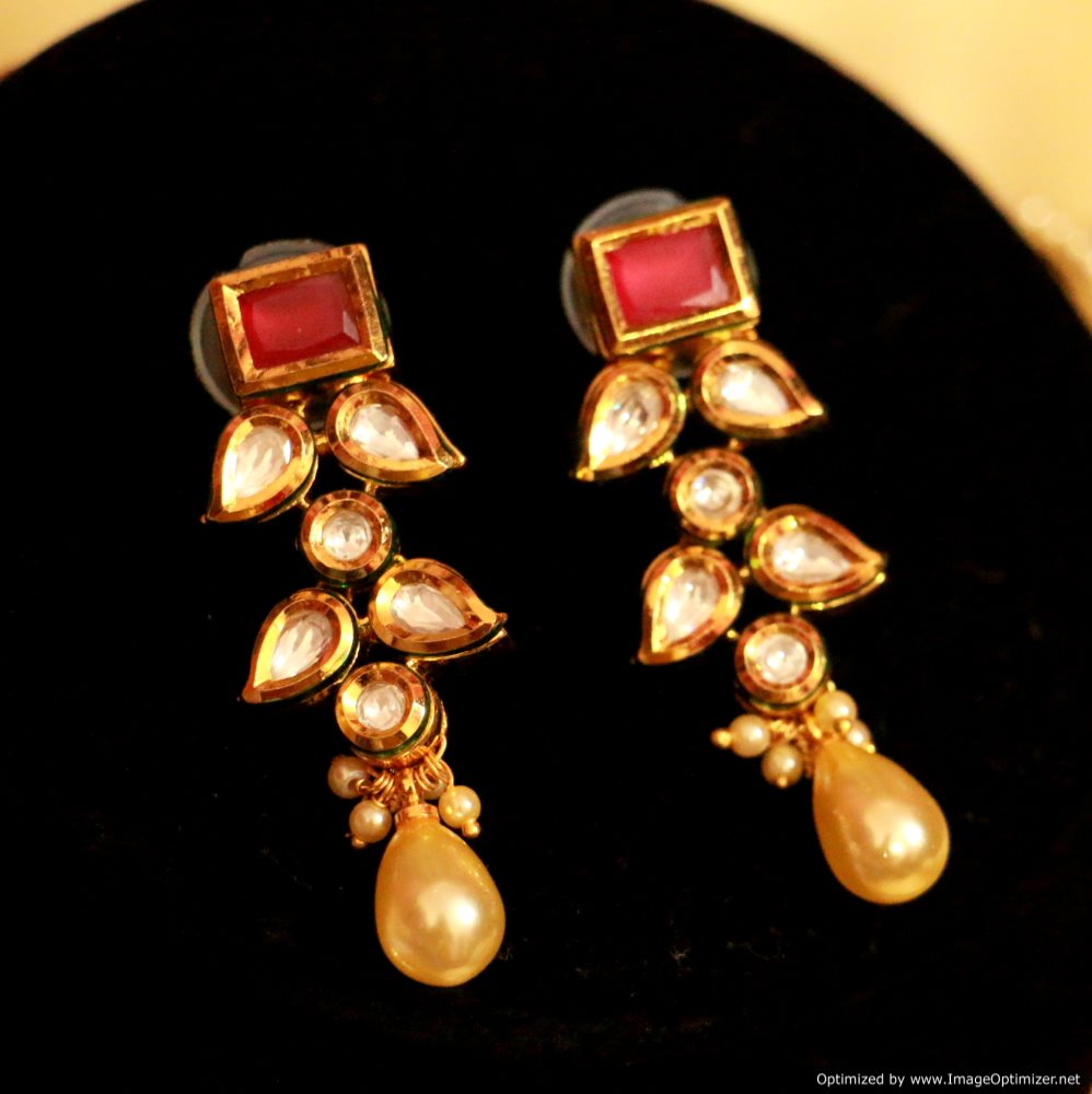 Ruby Kundan Meenakari Fusion Necklace Set