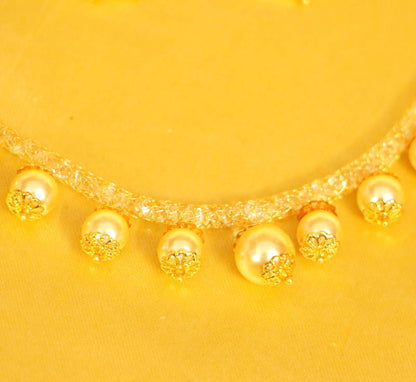 Pearl Gold Look Necklace Set