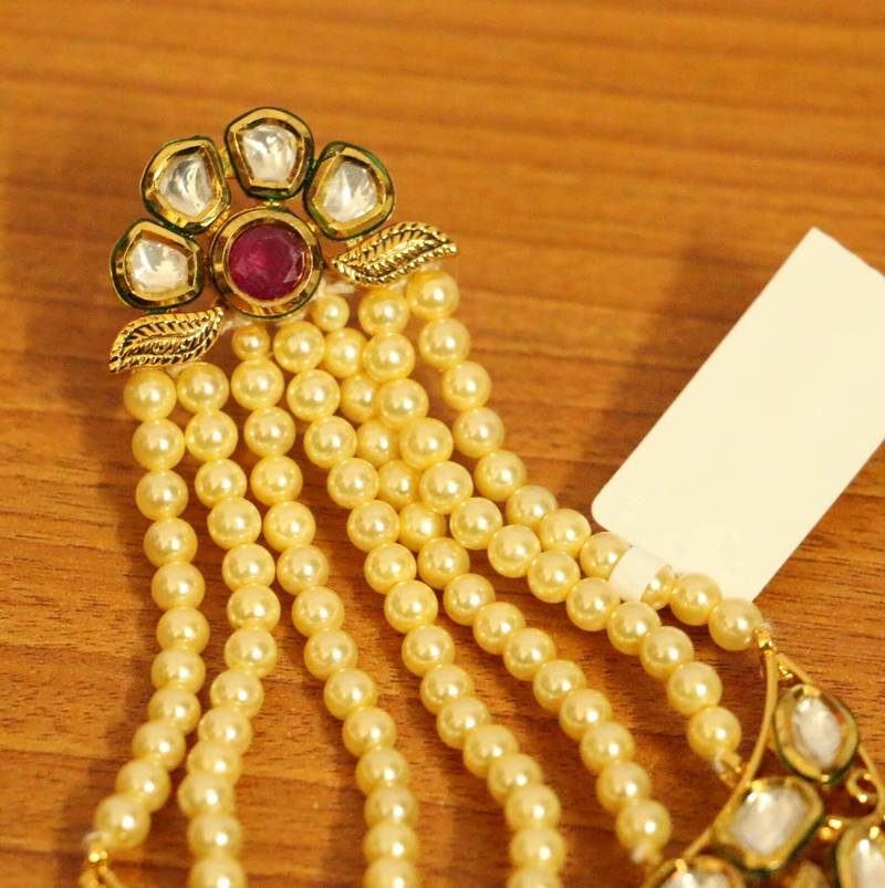 RUBY KUNDAN POLKI & PEARL BRIDAL PAASA